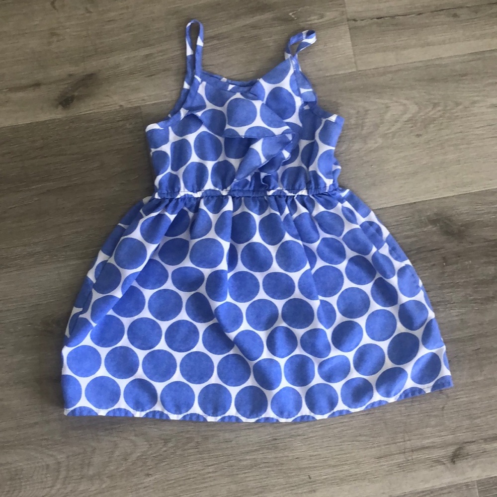 Blue polka dot dress